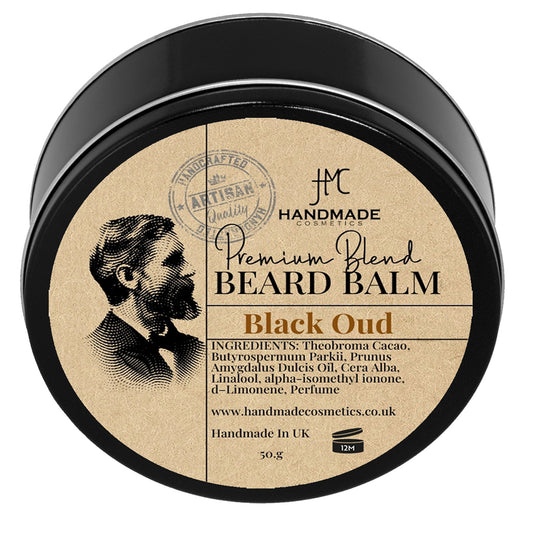 Black Oud Beard Balm Natural Beard Taming Styling Mens Grooming Beard Care 50ml