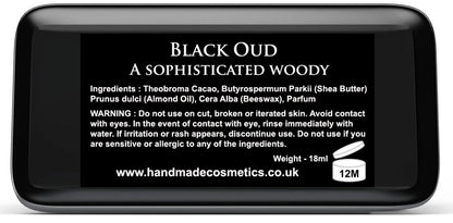 Black Oud Solid Cologne A sophisticated woody fragrance