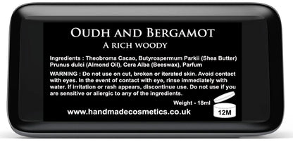 Oud and Bergamot Solid Cologne A rich woody