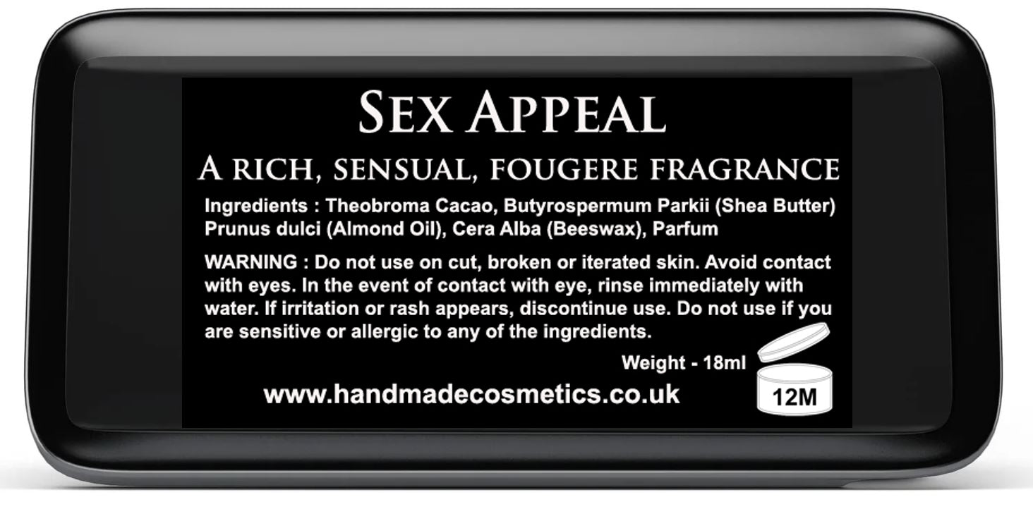 Sex Appeal Solid Cologne A rich sensual fougere fragrance – Handmade  Cosmetics