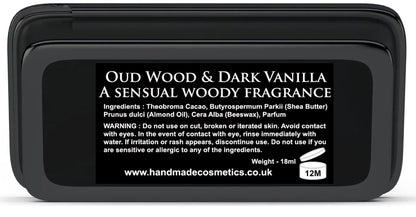 Oud Wood & Dark Vanilla Solid Cologne A sensual woody fragrance