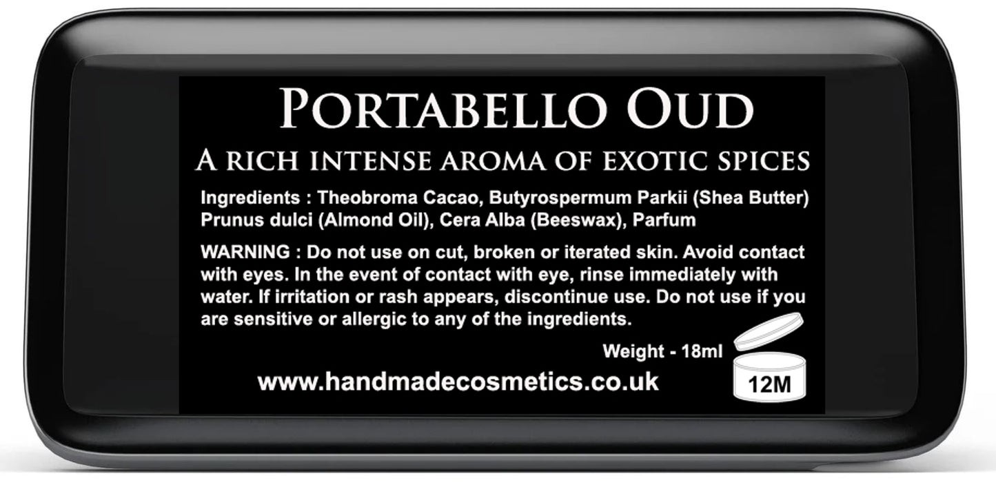 Portabello Oud Solid Cologne A rich intense aroma of exotic spices